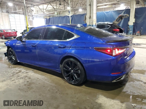 2021 Lexus ES with VIN 58AHZ1B12MU093532, listed as a Copart auction lot 43838425 with 38,430 mi miles and Salvage Title. Bid and sale history available at carsss.com. Image 2.