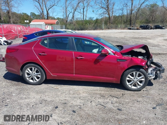 2013 Kia Optima EX with VIN 5XXGN4A70DG242438, listed as a IAAI auction lot 41812356 with 105,000 mi miles. Bid and sale history available at carsss.com. Image 14.