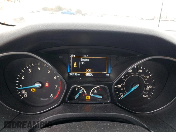 2018 Ford Focus SE with VIN 1FADP3F24JL294841, listed as a Copart auction lot 44730585 with 95,198 mi miles and Salvage Title. Bid and sale history available at carsss.com. Image 9.