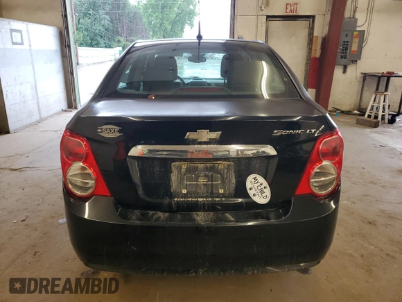 2012 Chevrolet Sonic LT with VIN 1G1JC5SH4C4189043, listed as a Copart auction lot 64846625 with Not provided miles and Salvage title. Bid and sale history available at DreamBid. Image 6.