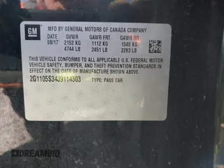 2018 Chevrolet Impala LT with VIN 2G1105S34J9114303, listed as a IAAI auction lot 42044565 with 167,418 mi miles and . Bid and sale history available at DreamBid. Image 9.