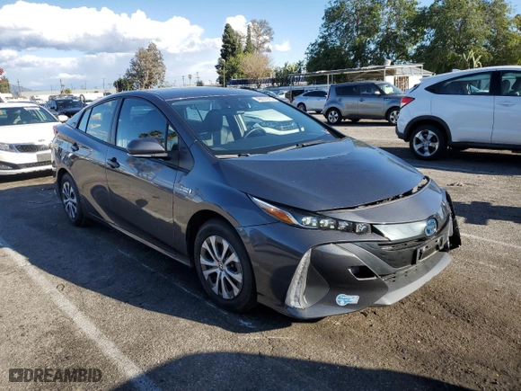 2021 Toyota Prius Prime LE with VIN JTDKAMFP0M3166136, listed as a Copart auction lot 48031615 with NaN miles and Salvage Title. Bid and sale history available at carsss.com. Image 4.
