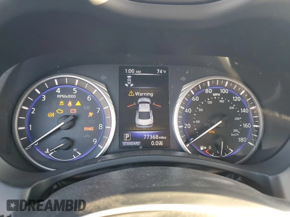 2018 Infiniti Q60 Sport with VIN JN1EV7EL5JM391193, listed as a Copart auction lot 56533725 with 77,368 mi miles and Salvage title. Bid and sale history available at DreamBid. Image 9.