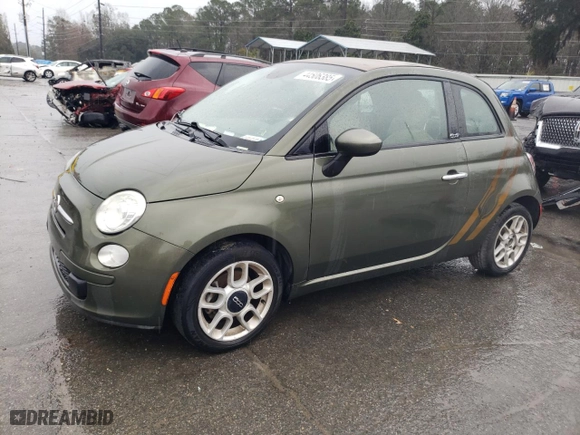 2013 FIAT 500 Pop with VIN 3C3CFFDR1DT711226, listed as a Copart auction lot 44506385 with 104180 miles and Clean Title. Bid and sale history available at carsss.com. Image 1.