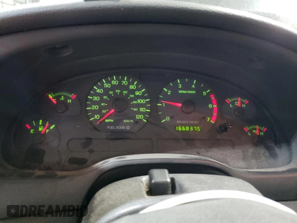 2004 Ford Mustang Deluxe with VIN 1FAFP44654F164266, listed as a Copart auction lot 44356505 with 166,837 mi miles and Clean Title. Bid and sale history available at carsss.com. Image 9.