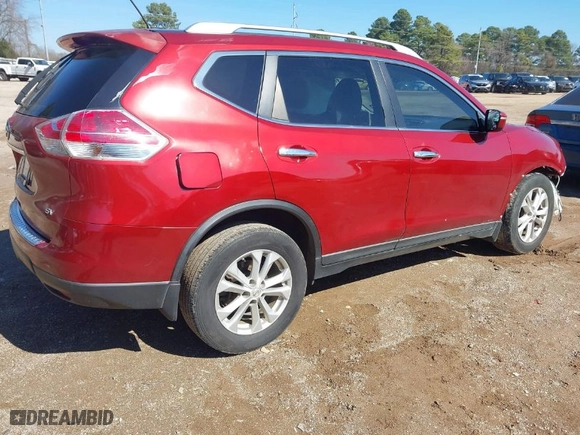2015 Nissan Rogue SV with VIN KNMAT2MT8FP535217, listed as a IAAI auction lot 41596626 with 1 mi miles. Bid and sale history available at carsss.com. Image 4.