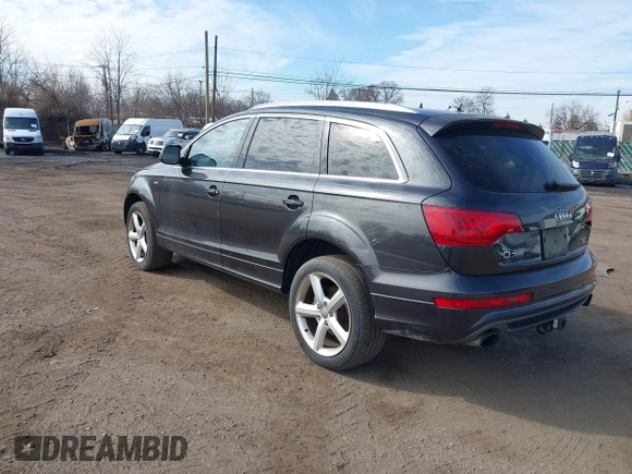 2014 Audi Q7 3.0T S line Prestige with VIN WA1DGAFEXED002838, listed as a IAAI auction lot 41666474 with 102,096 mi miles. Bid and sale history available at carsss.com. Image 3.