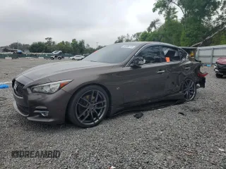 2014 Infiniti Q50 with VIN JN1BV7AP5EM680219, listed as a Copart auction lot 50406115 with 0 mi miles and Salvage Title. Bid and sale history available at carsss.com. Image 1.