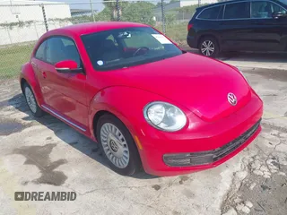 2013 Volkswagen Beetle 2.5L w/Sun/Sound/Nav with VIN 3VWJX7AT4DM672158, listed as a IAAI auction lot 42187543 with 94,961 mi miles and . Bid and sale history available at DreamBid. Image 1.
