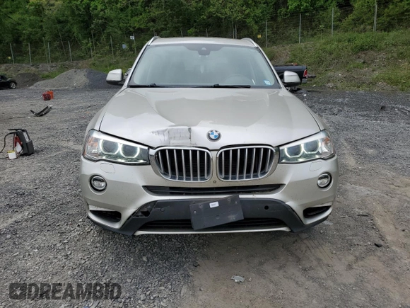 2015 BMW X3 xDrive28i with VIN 5UXWX9C5XF0D60582, listed as a Copart auction lot 56745305 with 77,376 mi miles and Salvage Title. Bid and sale history available at DreamBid. Image 5.