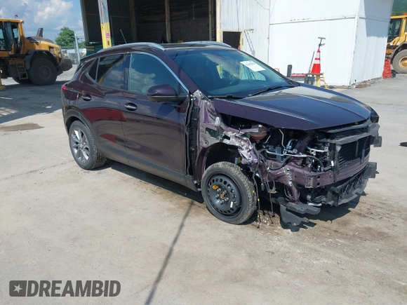 2021 Buick Encore GX Essence with VIN KL4MMGSL0MB138843, listed as a IAAI auction lot 42605890 with 34,850 mi miles and . Bid and sale history available at DreamBid. Image 1.