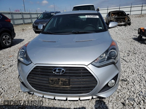 2013 Hyundai Veloster Turbo w/Black Int with VIN KMHTC6AE1DU138352, listed as a Copart auction lot 51523805 with 142,959 mi miles and Clean Title. Bid and sale history available at carsss.com. Image 5.