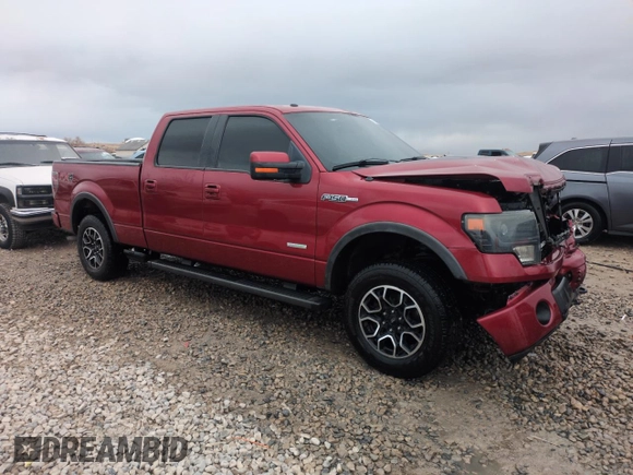 2014 Ford F-150 XL with VIN 1FTFW1ET1EKF08104, listed as a Copart auction lot 43540235 with 206,253 mi miles and Salvage Title. Bid and sale history available at carsss.com. Image 4.