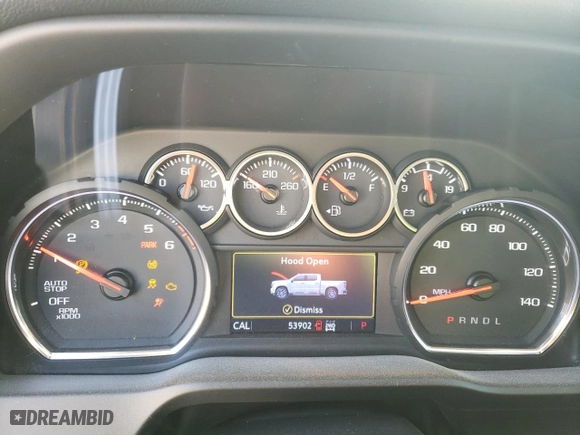 2020 Chevrolet Silverado 1500 LTZ with VIN 1GCRYGED8LZ292386, listed as a Copart auction lot 75872874 with 53,902 mi miles and Salvage Title. Bid and sale history available at carsss.com. Image 9.