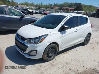 2020 Chevrolet Spark LS with VIN KL8CB6SA9LC427611, listed as a IAAI auction lot 42063543 with 86,676 mi miles. Bid and sale history available at carsss.com. Image 2.