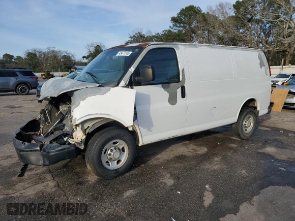 2012 Chevrolet Express Cargo with VIN 1GCWGFFAXC1105507, listed as a Copart auction lot 45477305 with 344,269 mi miles and Salvage title. Bid and sale history available at DreamBid. Image 1.