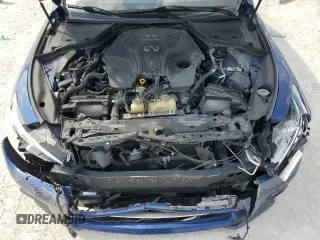 2020 Infiniti Q50 Red Sport 400 with VIN JN1FV7APXLM630530, listed as a Copart auction lot 43717855 with 99,410 mi miles and Non repairable. Bid and sale history available at DreamBid. Image 11.
