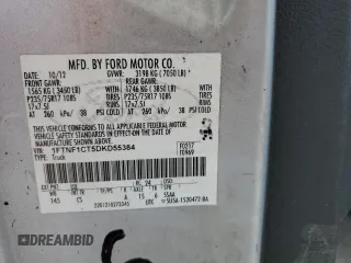 2013 Ford F-150 XL with VIN 1FTNF1CT5DKD55384, listed as a Copart auction lot 74448514 with 0 mi miles and Salvage Title. Bid and sale history available at carsss.com. Image 13.