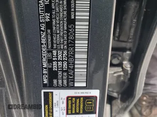 2024 Mercedes-Benz C 300 z VIN W1KAF4HB7RR178065, wystawiony jako Copart lot #55681405 z przebiegiem Nie podano mil oraz Szkoda całkowita • Salvage title. Historia ofert i sprzedaży dostępna na DreamBid. Obrazek 12.