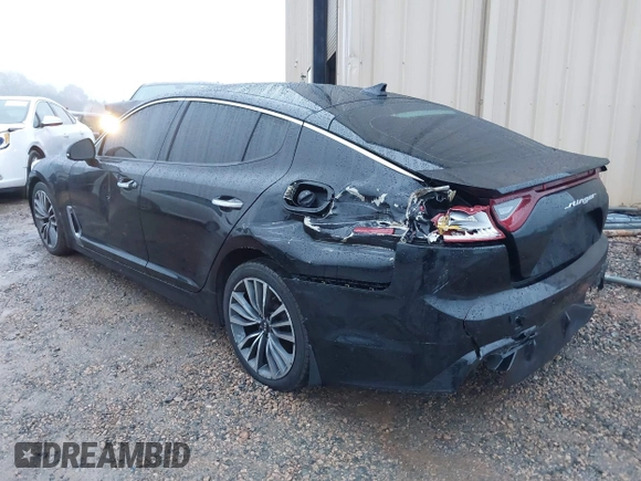 2019 Kia Stinger with VIN KNAE15LA6K6069504, listed as a IAAI auction lot 41031373 with 81,577 mi miles. Bid and sale history available at carsss.com. Image 3.