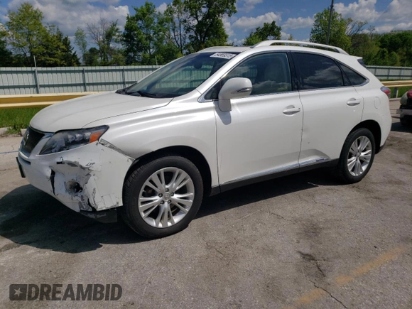 2011 Lexus RX 450h with VIN JTJBC1BA3B2420951, listed as a Copart auction lot 54869515 with 128,716 mi miles and Salvage Title. Bid and sale history available at DreamBid. Image 1.