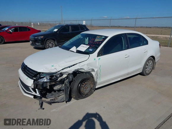 2016 Volkswagen Jetta Sedan 1.4T S w/Technology with VIN 3VW267AJ9GM353722, listed as a IAAI auction lot 41656234 with 13,100 mi miles. Bid and sale history available at carsss.com. Image 2.