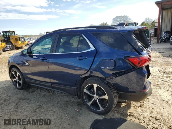 2022 Chevrolet Equinox LT with VIN 3GNAXKEV4NL228648, listed as a Copart auction lot 50583695 with 34,772 mi miles and Salvage Title. Bid and sale history available at DreamBid. Image 2.