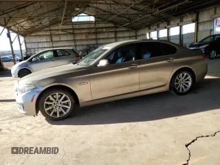 2015 BMW 5 Series 535i with VIN WBA5B1C50FG126420, listed as a Copart auction lot 47316025 with 132,004 mi miles and Salvage Title. Bid and sale history available at carsss.com. Image 1.