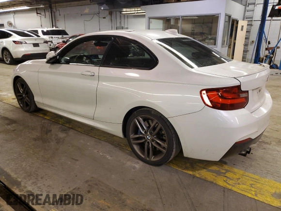 2015 BMW 2 Series 228i with VIN WBA1F5C53FV343580, listed as a Copart auction lot 84035754 with 63,537 mi miles and Salvage Title. Bid and sale history available at carsss.com. Image 2.