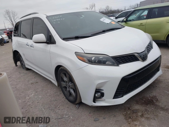 2018 Toyota Sienna SE with VIN 5TDXZ3DC3JS910458, listed as a IAAI auction lot 40980174 with 133,139 mi miles and . Bid and sale history available at DreamBid. Image 1.