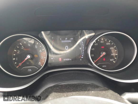 2018 Jeep Compass Sport with VIN 3C4NJCAB1JT461958, listed as a Copart auction lot 59567105 with 181,632 mi miles and Salvage title. Bid and sale history available at DreamBid. Image 9.