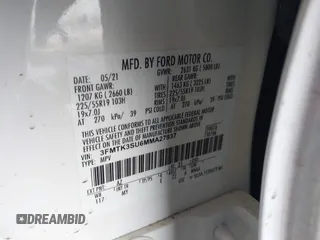 2021 Ford Mustang Mach-E Premium с VIN 3FMTK3SU6MMA27937, выставлен на аукционе IAAI как лот 42033076 с пробегом 90 743 миль миль и . История ставок и продаж доступна на DreamBid. Изображение 9.