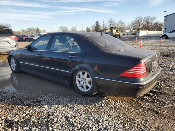 2002 Mercedes-Benz S-Class 5.0L with VIN WDBNG75J42A235671, listed as a Copart auction lot 85327854 with 163,339 mi miles and Clean Title. Bid and sale history available at carsss.com. Image 2.