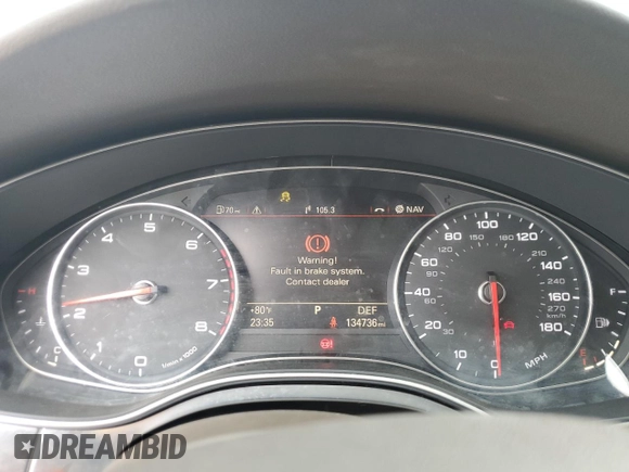 2013 Audi A6 Prestige with VIN WAUHGAFC0DN025962, listed as a Copart auction lot 60725825 with 134,736 mi miles and Clean title. Bid and sale history available at DreamBid. Image 9.