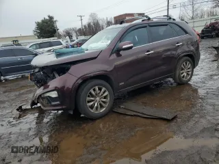 2012 Kia Sorento SX with VIN 5XYKWDA28CG240491, listed as a Copart auction lot 46829105 with 156,129 mi miles and Salvage Title. Bid and sale history available at carsss.com. Image 1.