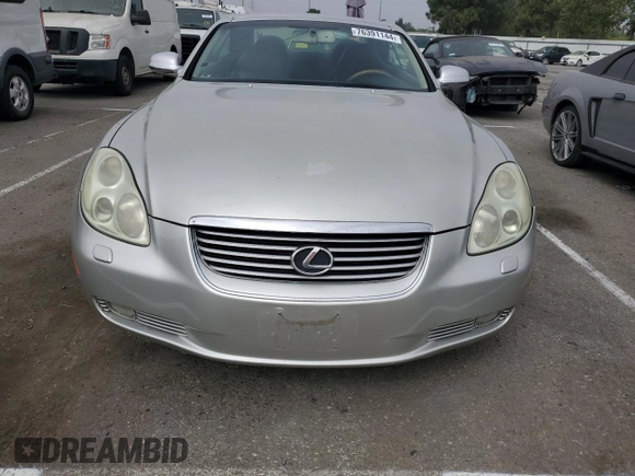 2003 Lexus SC with VIN JTHFN48Y030043608, listed as a Copart auction lot 76391144 with 245,943 mi miles and Salvage Title. Bid and sale history available at carsss.com. Image 5.