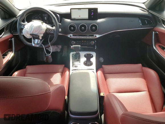 2022 Kia Stinger GT1 with VIN KNAE45LC0N6111811, listed as a Copart auction lot 62402154 with 23,988 mi miles and Salvage Title. Bid and sale history available at DreamBid. Image 8.
