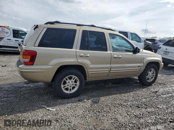2000 Jeep Grand Cherokee Limited with VIN 1J4GW58N7YC327607, listed as a Copart auction lot 54711615 with 108,241 mi miles and Salvage title. Bid and sale history available at DreamBid. Image 3.