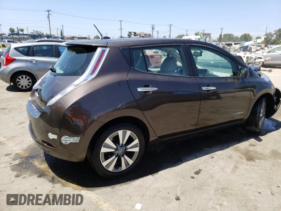 2016 Nissan LEAF S with VIN 1N4BZ0CP0GC308050, listed as a Copart auction lot 61525983 with 78,199 mi miles. Bid and sale history available at carsss.com. Image 3.