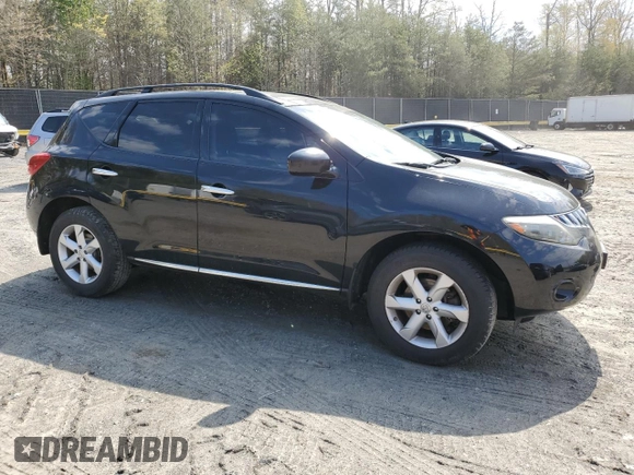 2009 Nissan Murano S with VIN JN8AZ18U59W031086, listed as a Copart auction lot 52848785 with 167,942 mi miles and Salvage Title. Bid and sale history available at carsss.com. Image 4.