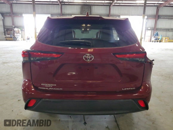 2023 Toyota Highlander L with VIN 5TDKDRAH7PS525652, listed as a Copart auction lot 59927905 with 21,642 mi miles and Salvage title. Bid and sale history available at DreamBid. Image 6.
