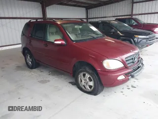 2003 Mercedes-Benz M-Class 3.7L with VIN 4JGAB57E13A448528, listed as a IAAI auction lot 41953003 with 256,637 mi miles. Bid and sale history available at carsss.com. Image 1.