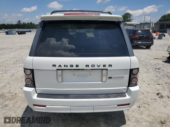 2012 Land Rover Range Rover SC Autobiography with VIN SALMP1E45CA369698, listed as a Copart auction lot 65983495 with 84,438 mi miles and Salvage title. Bid and sale history available at DreamBid. Image 6.