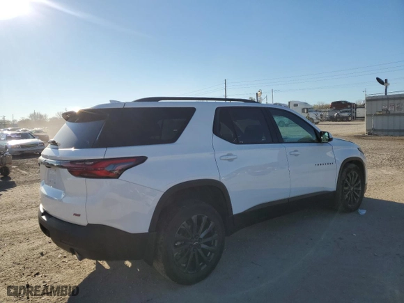 2022 Chevrolet Traverse RS with VIN 1GNEVJKW4NJ188724, listed as a Copart auction lot 80126094 with 46,791 mi miles and Salvage Title. Bid and sale history available at carsss.com. Image 3.