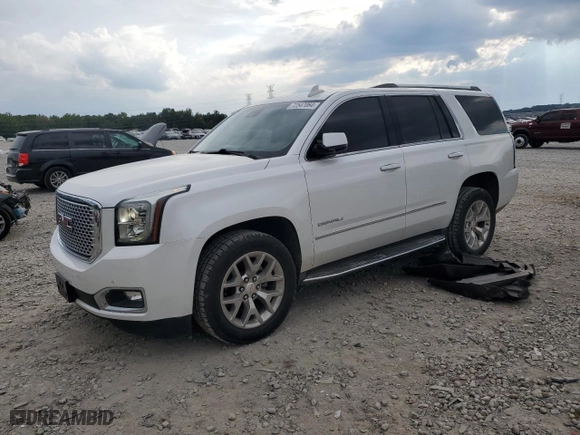 2016 GMC Yukon Denali with VIN 1GKS2CKJ4GR421515, listed as a Copart auction lot 72547064 with 106,315 mi miles and Salvage Title. Bid and sale history available at carsss.com. Image 1.