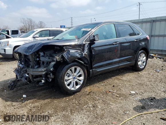 2022 Ford Edge Titanium with VIN 2FMPK4K91NBA74220, listed as a Copart auction lot 52184665 with 9,391 mi miles and Salvage Title. Bid and sale history available at carsss.com. Image 1.
