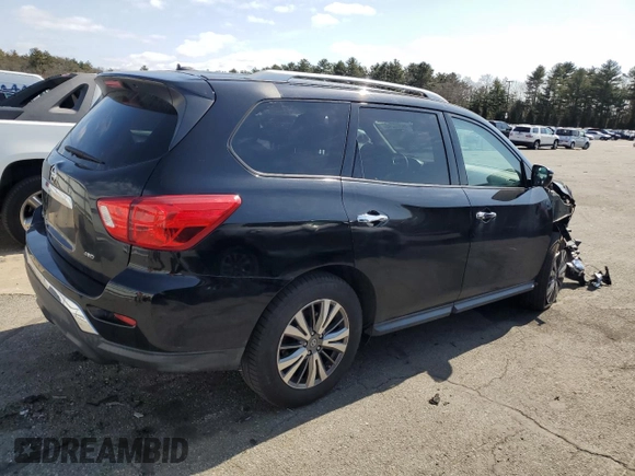 2018 Nissan Pathfinder S z VIN 5N1DR2MM6JC620539, wystawiony jako Copart lot #48370295 z przebiegiem 91 047 mil mil oraz Szkoda całkowita • Salvage title. Historia ofert i sprzedaży dostępna na DreamBid. Obrazek 3.