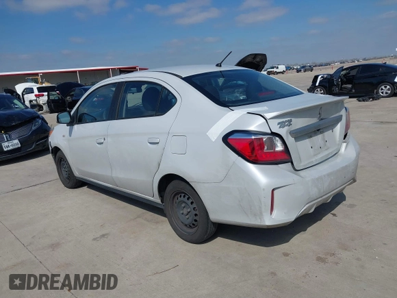 2021 Mitsubishi Mirage G4 ES with VIN ML32FUFJ7MHF07540, listed as a IAAI auction lot 41417124 with 109,901 mi miles. Bid and sale history available at carsss.com. Image 3.