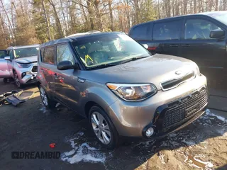 2016 Kia Soul + with VIN KNDJP3A5XG7334453, listed as a IAAI auction lot 41387761 with 109,409 mi miles. Bid and sale history available at carsss.com. Image 1.