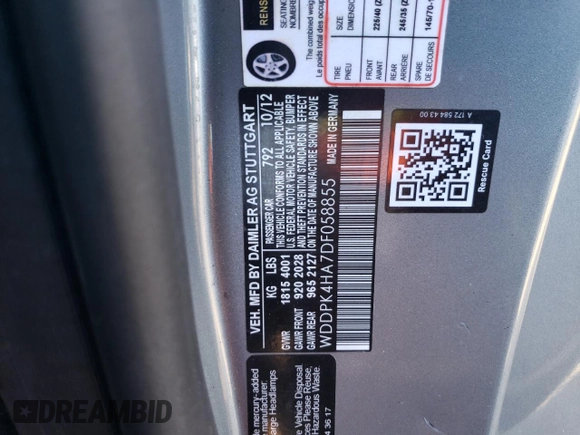 2013 Mercedes-Benz SLK 250 z VIN WDDPK4HA7DF058855, wystawiony jako Copart lot #82673374 z przebiegiem 87 699 mil mil oraz Szkoda całkowita • Salvage title. Historia ofert i sprzedaży dostępna na DreamBid. Obrazek 12.
